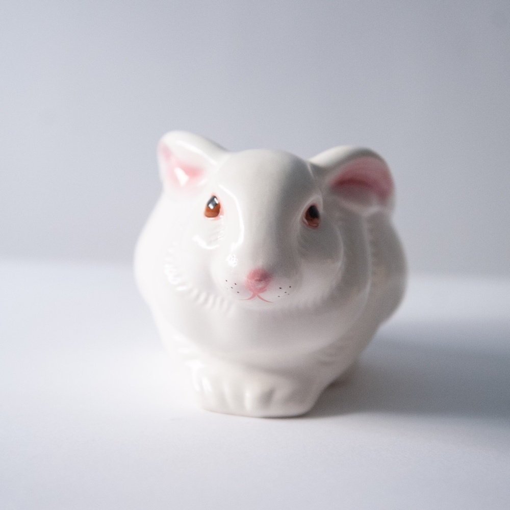 Avon Hand Painted Bunny Ceramic Planter Candle Holder w/ Box | Made in Brazil - Picture 5 of 12